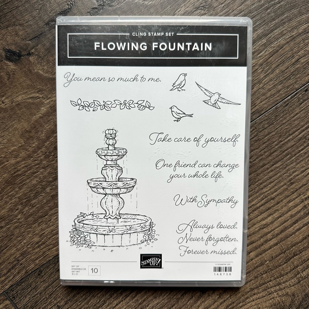 NWT Stampin’ Up! Flowing Fountain Stamp Set